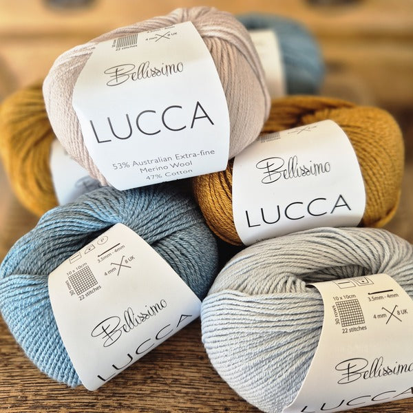 Bellissimo Lucca Wool/Cotton 8ply/DK - Yummy Yarn and co
