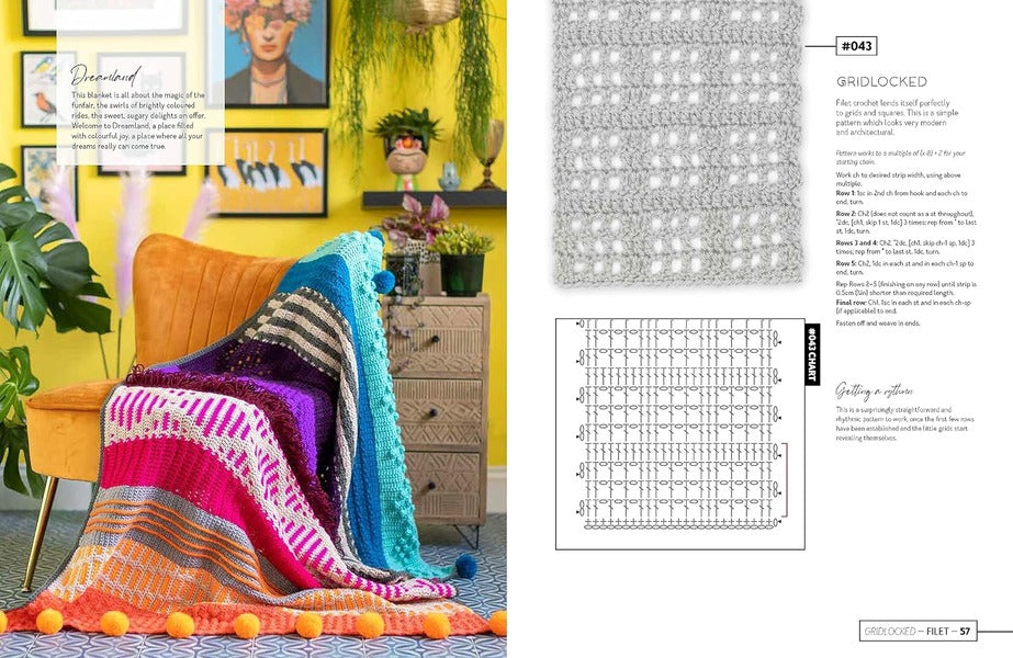 Mix and Match Modern Crochet Blankets by Esme Crick