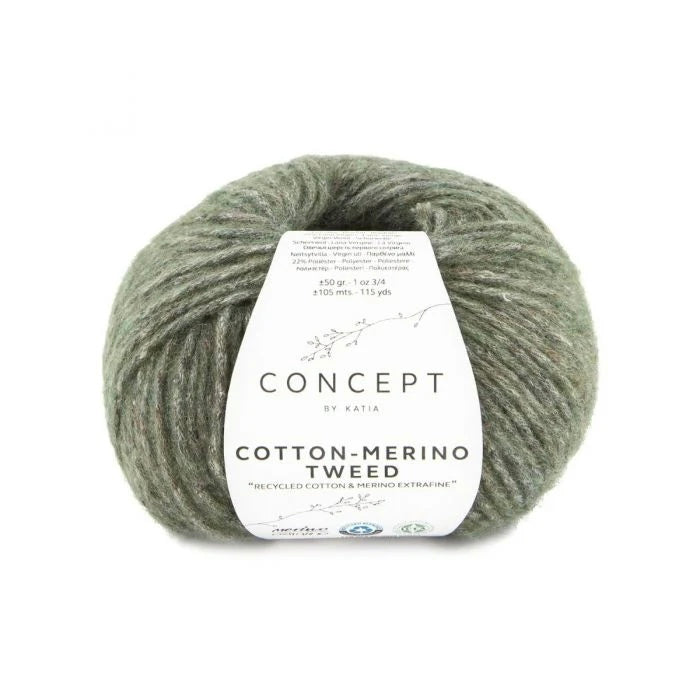 Katia Concept Cotton-Merino Tweed - 10ply/Worsted Weight 50gm