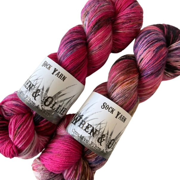 Wren and Ollie Sock Yarn (4ply/fingering weight) 100gm